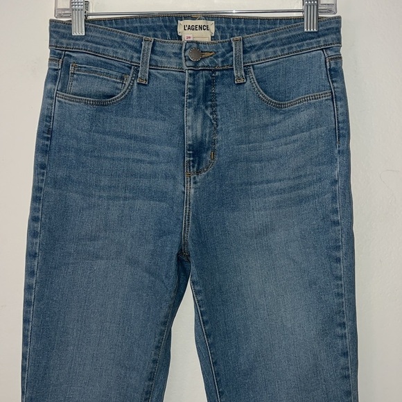L’AGENCE Margot Skinny High Rise Seafoam Blue Jeans Size 28 - Picture 4 of 11